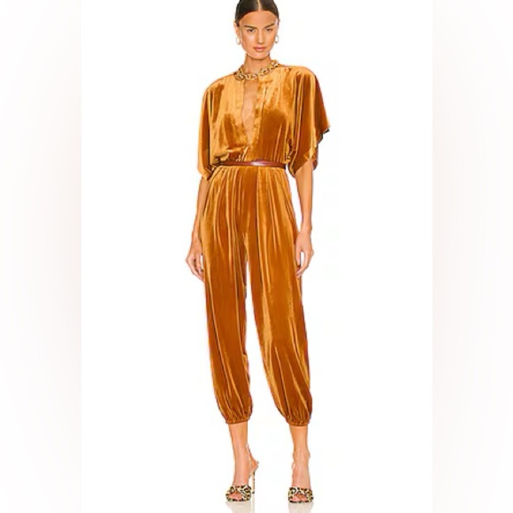 Norma Kamali Rectangle Jog Jumpsuit in Bronze - NWT